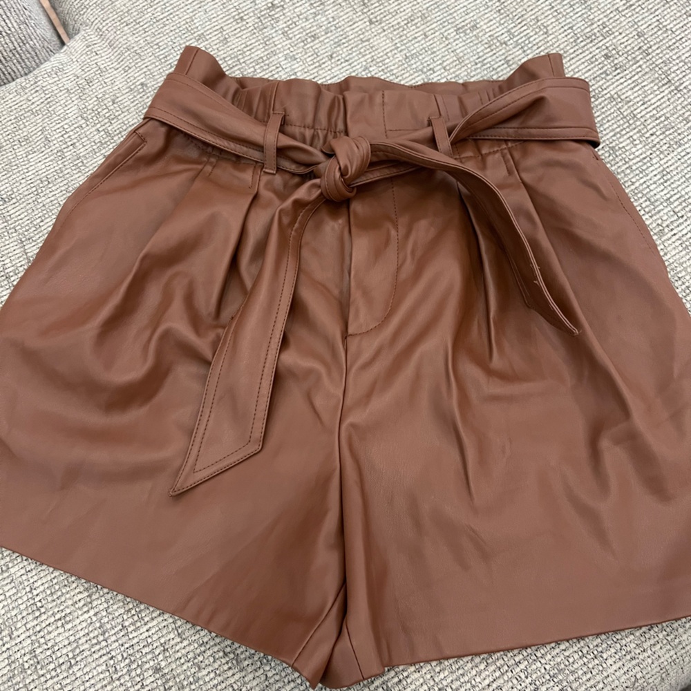 Marc New York Tan Shorts with Tie-Waist